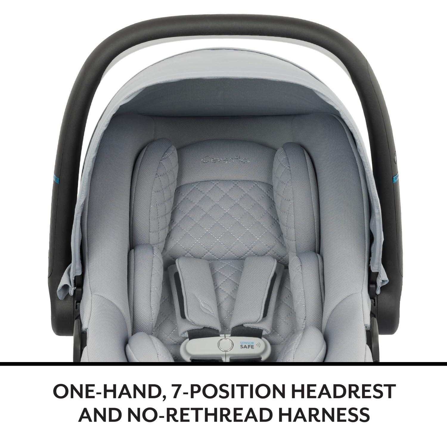 image:imageEvenflo LiteMax NXT RearFacing Lightweight Preemie and Infant Car Seat 330lbs with SensorSafe Easy Install with Base Anchor GrayAgate