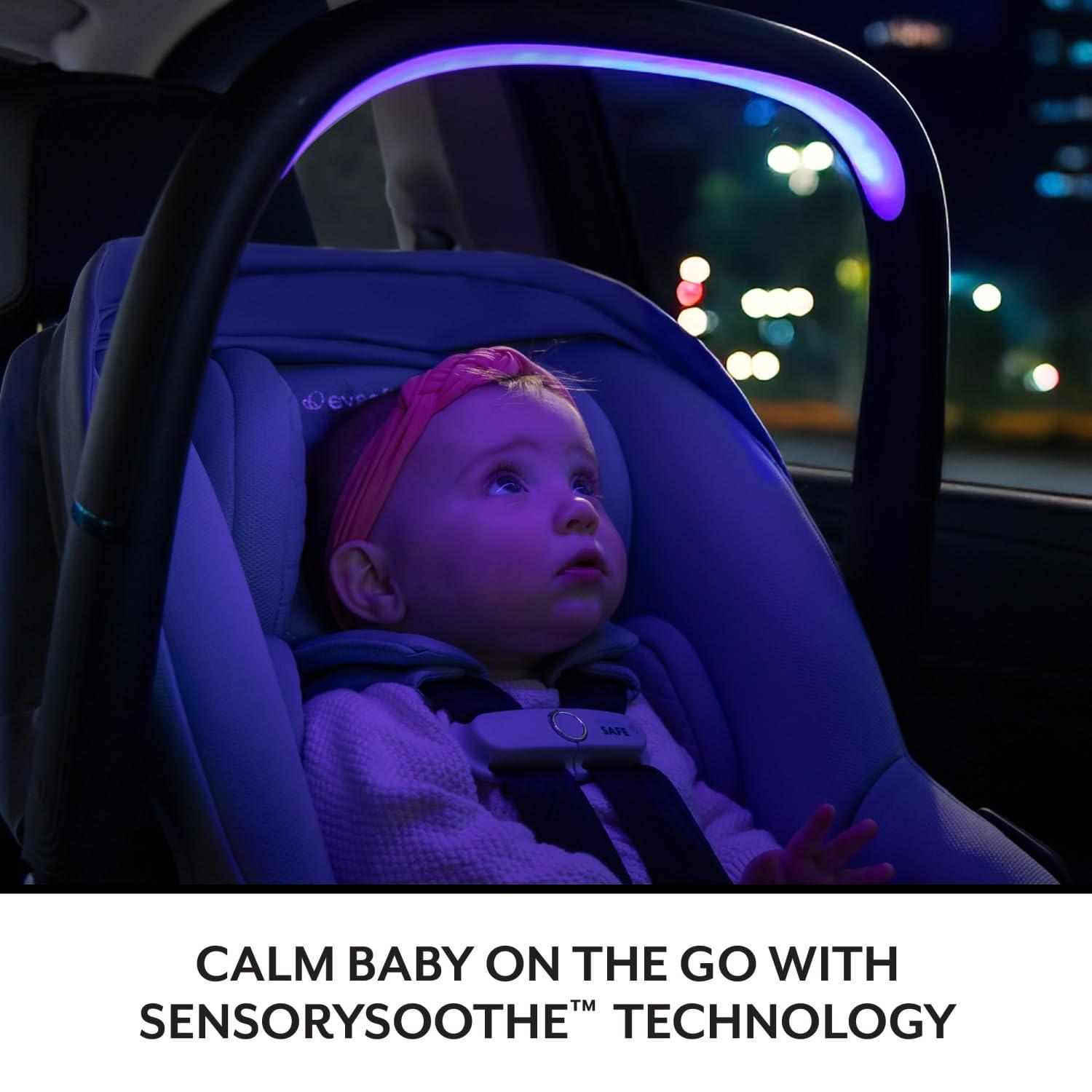 image:imageEvenflo LiteMax NXT RearFacing Lightweight Preemie and Infant Car Seat 330lbs with SensorSafe Easy Install with Base Anchor GrayAgate