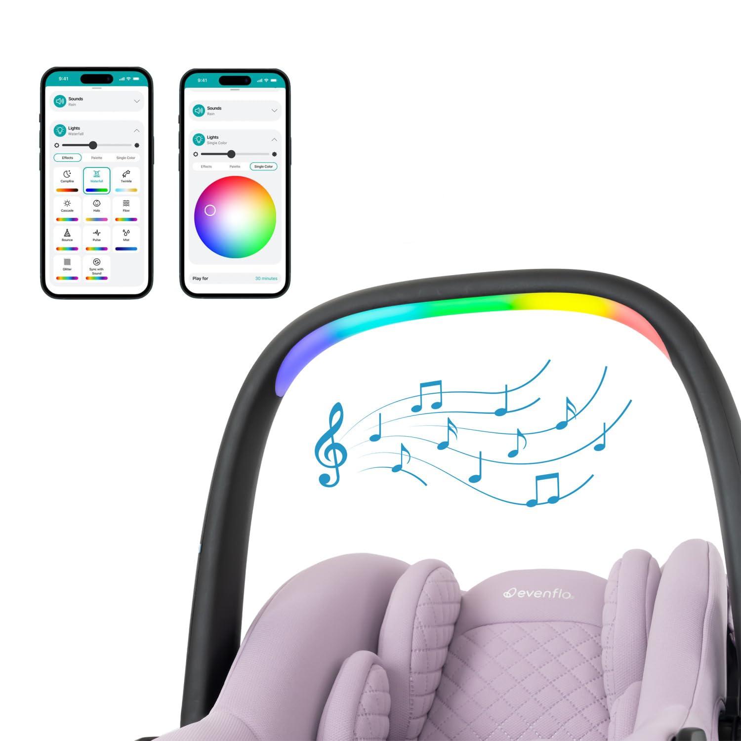 image:imageEvenflo LiteMax NXT RearFacing Lightweight Preemie and Infant Car Seat 330lbs with SensorSafe Easy Install with Base Anchor GrayAgate