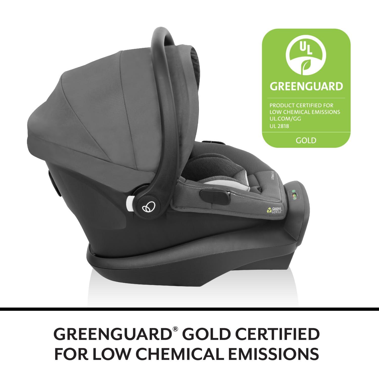 image:imageEvenflo LiteMax NXT RearFacing Lightweight Preemie and Infant Car Seat 330lbs with SensorSafe Easy Install with Base Anchor GrayPrimrose Pink