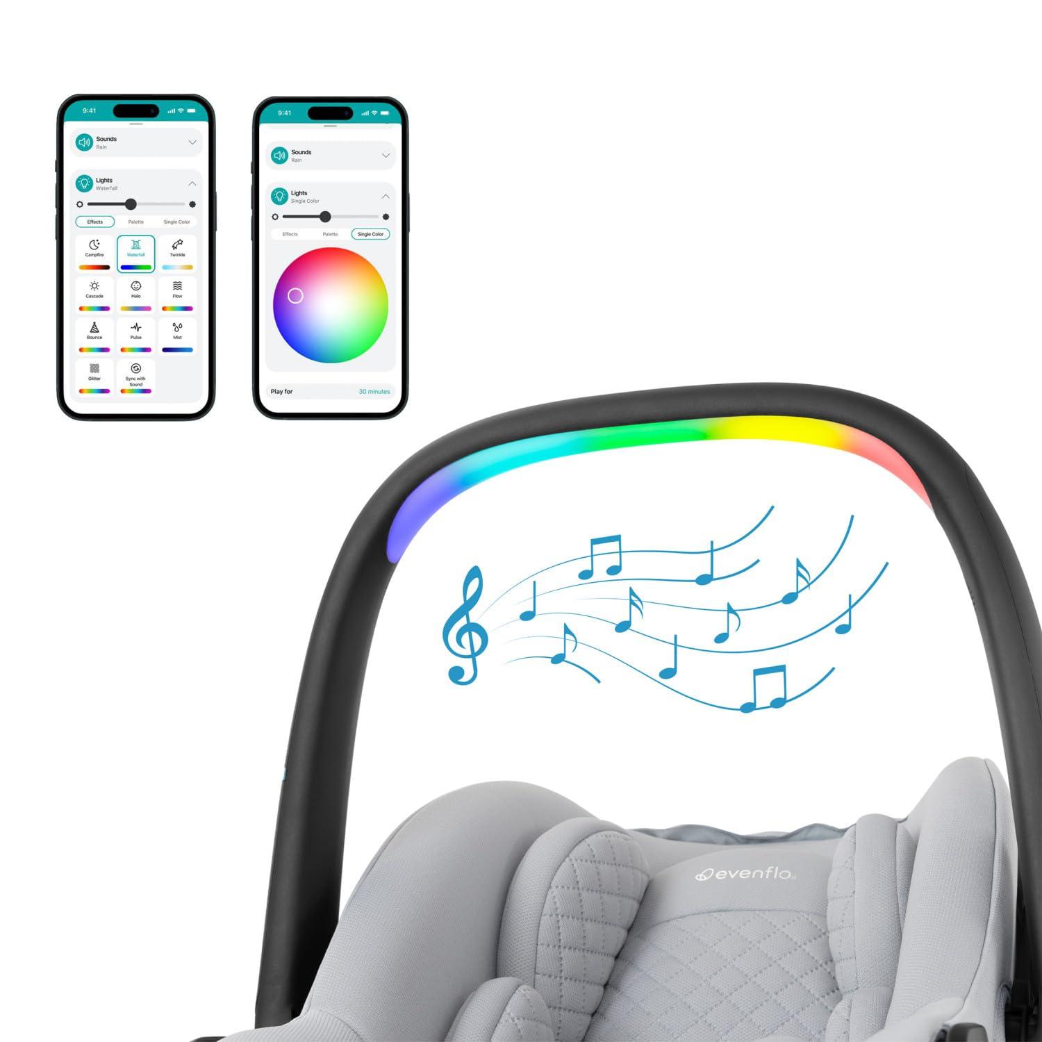image:imageEvenflo LiteMax NXT RearFacing Lightweight Preemie and Infant Car Seat 330lbs with SensorSafe Easy Install with Base Anchor GrayQuartz