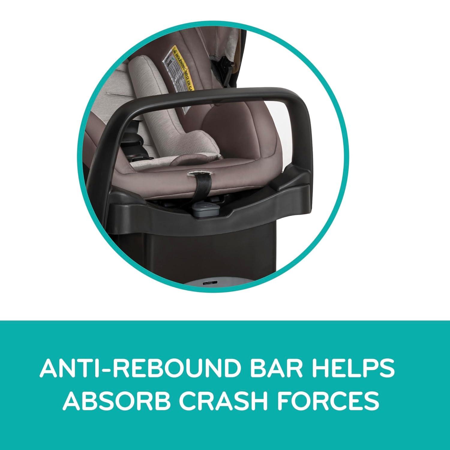 image:imageEvenflo Pivot Modular Travel System with LiteMax Preemie and Infant Car Seat Desert TanDusty Rose Pink