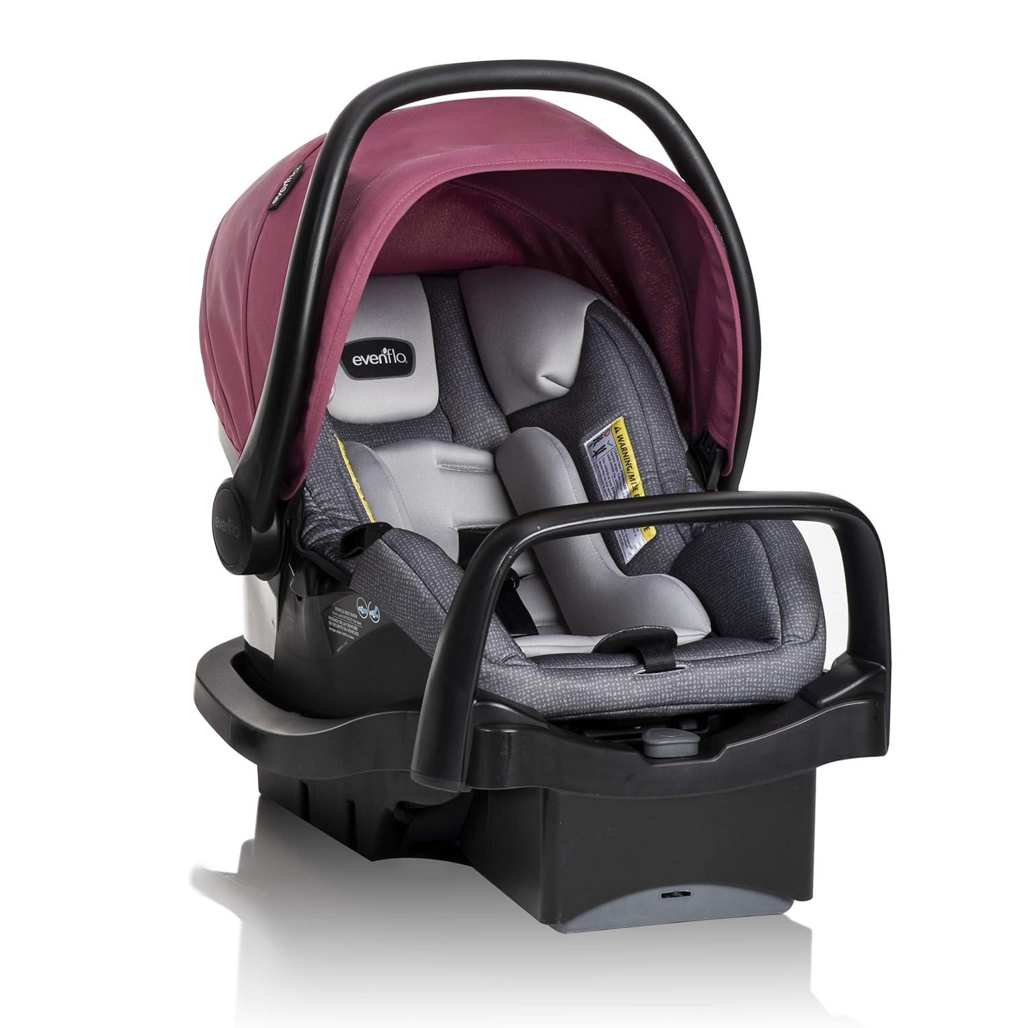 image:imageEvenflo Pivot Modular Travel System with LiteMax Preemie and Infant Car Seat Desert TanDusty Rose Pink