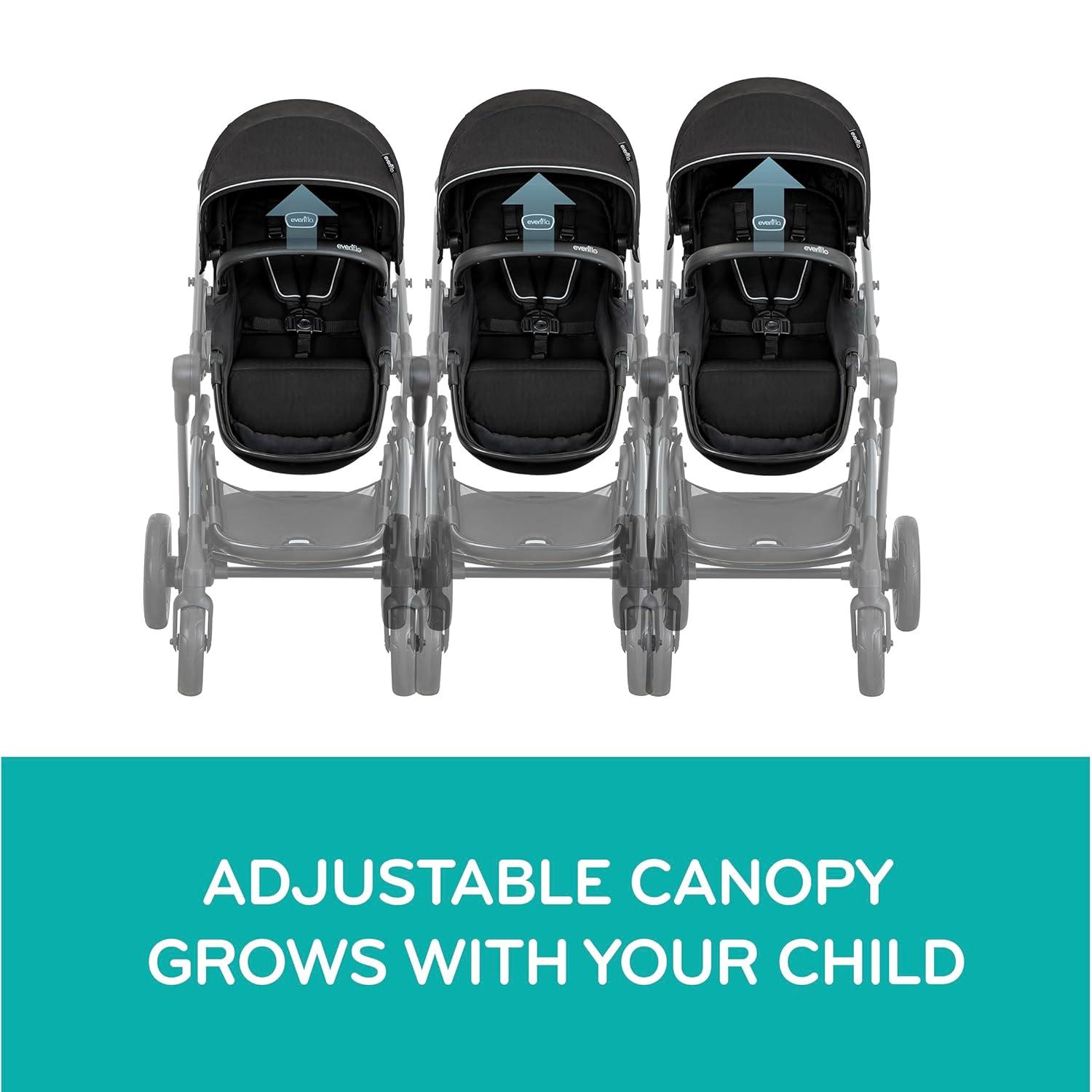 image:imageEvenflo Pivot Xpand Modular Travel System with LiteMax Infant Car Seat with AntiRebound Bar Sabino GraySabino Gray