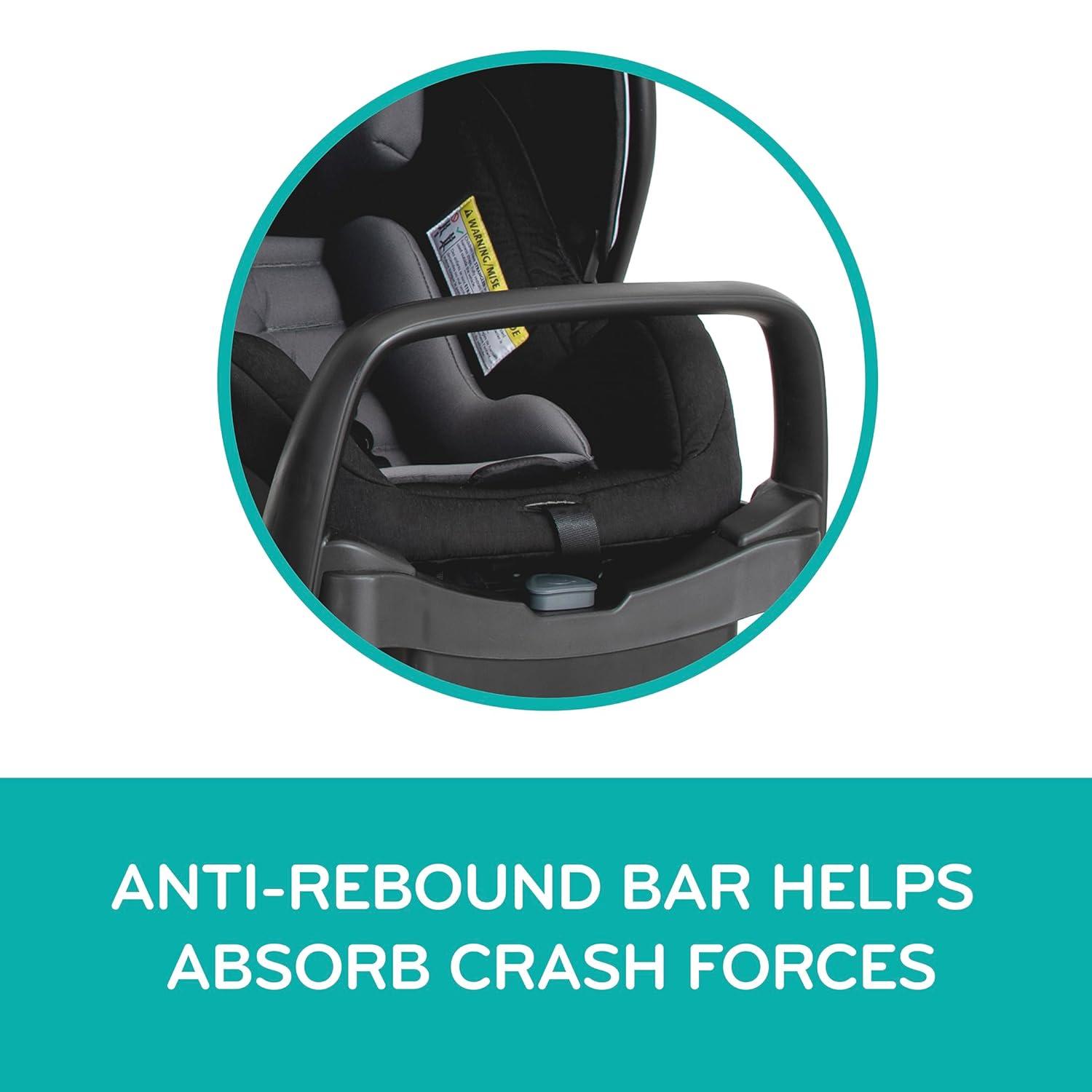 image:imageEvenflo Pivot Xpand Modular Travel System with LiteMax Infant Car Seat with AntiRebound Bar Sabino GraySabino Gray