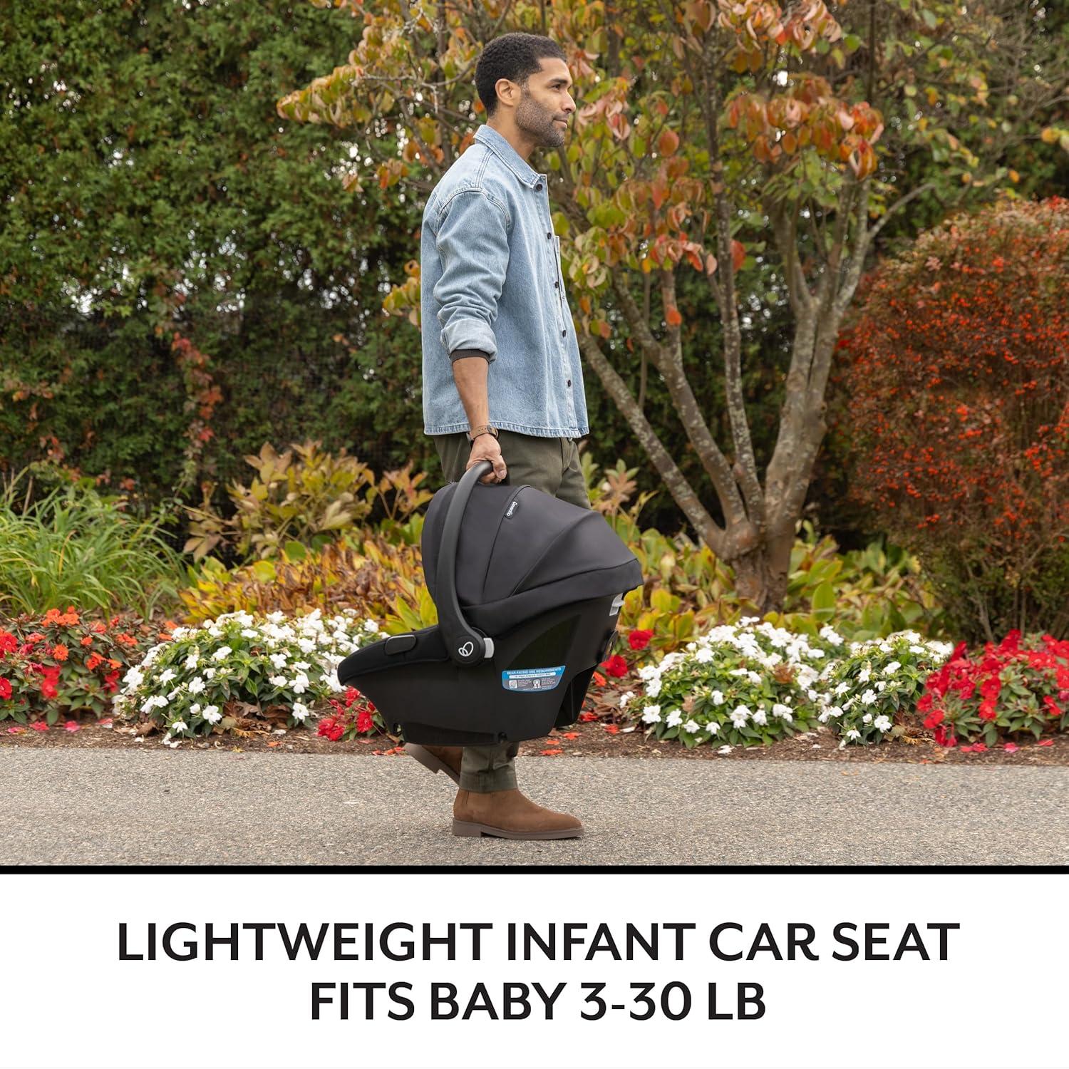 image:imageEvenflo Revolve180 LiteMax NXT Rotating RearFacing Lightweight Preemie and Infant Car Seat 330lbs Easy Install with Base Cinder GrayRose Pink