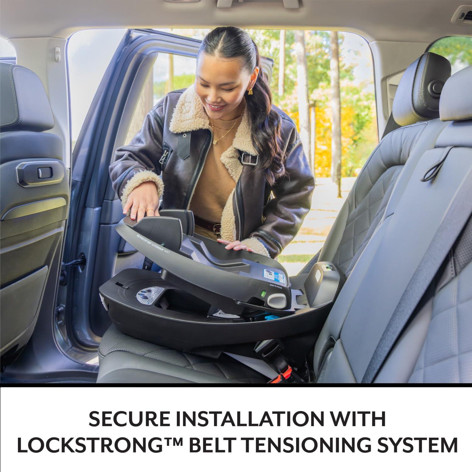 image:imageEvenflo Revolve180 LiteMax NXT Rotating RearFacing Lightweight Preemie and Infant Car Seat 330lbs with Green amp Gentle Easy Install with Base Primrose PinkAnchor Gray