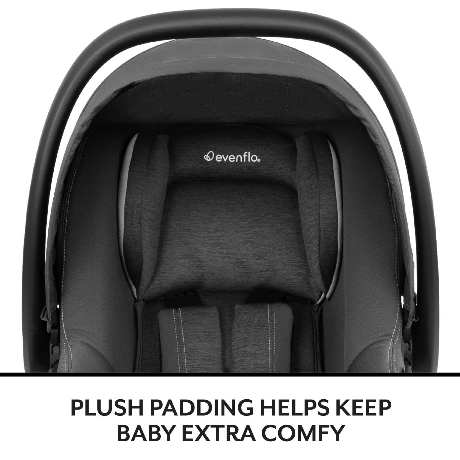 image:imageEvenflo Revolve180 LiteMax NXT Rotating RearFacing Lightweight Preemie and Infant Car Seat 330lbs with Green amp Gentle Easy Install with Base Primrose PinkPrimrose Pink