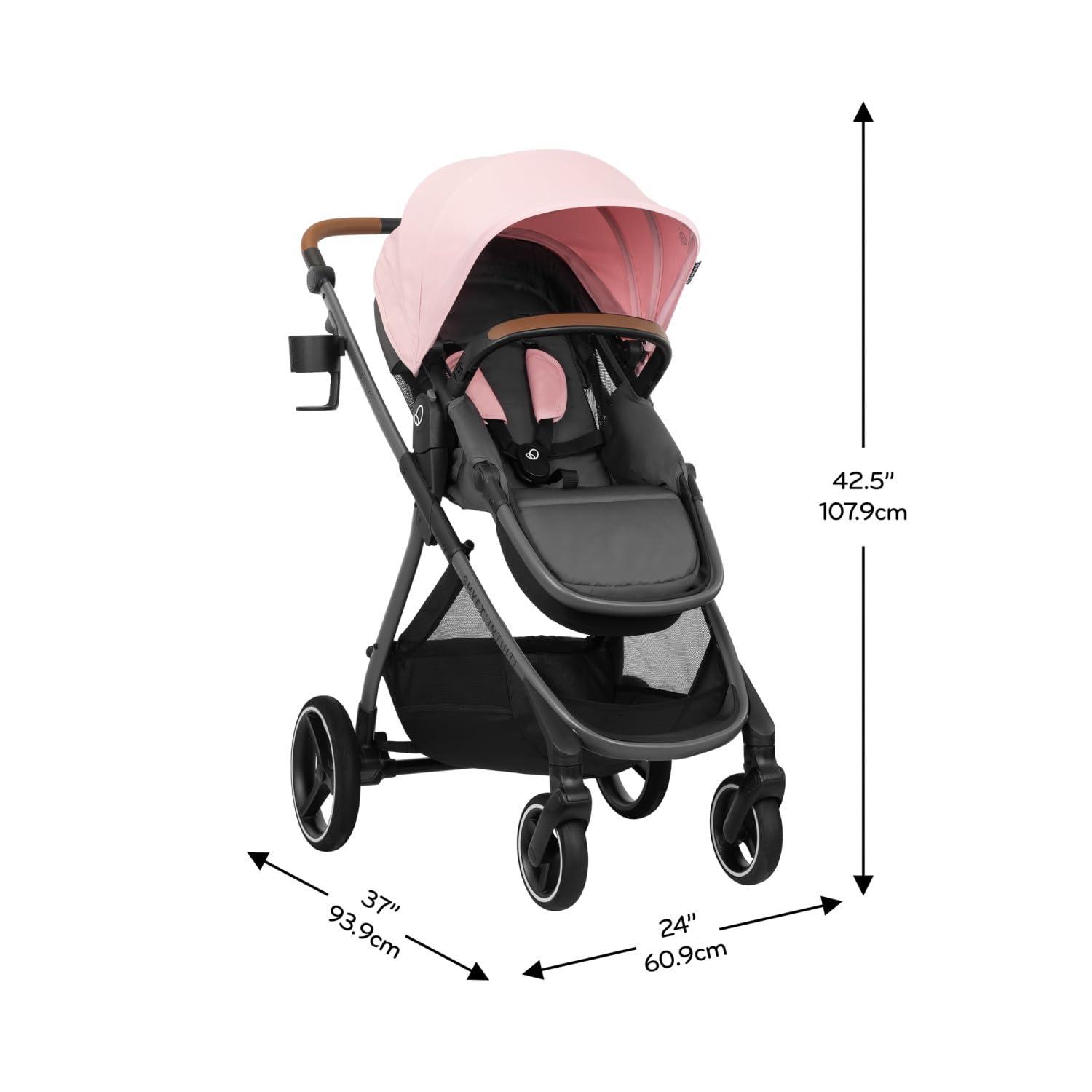 image:imageEvenflo Shyft Intuiti Travel System with Revolve180 LiteMax NXT Rotating RearFacing Lightweight Preemie and Infant Car Seat 330 lbs Black ShaleAmaranth Pink