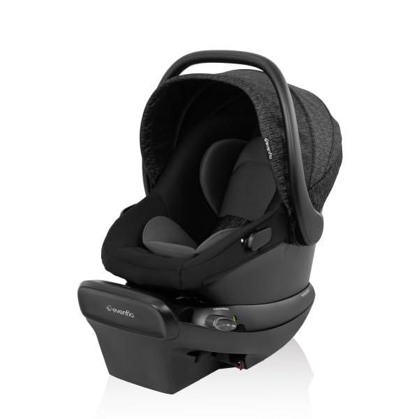 image:imageEvenflo Shyft Intuiti Travel System with Revolve180 LiteMax NXT Rotating RearFacing Lightweight Preemie and Infant Car Seat 330 lbs Black ShaleBlack Shale