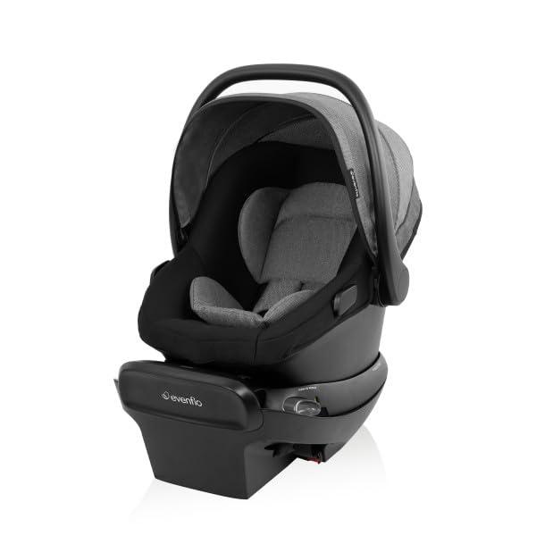 image:imageEvenflo Shyft Intuiti Travel System with Revolve180 LiteMax NXT Rotating RearFacing Lightweight Preemie and Infant Car Seat 330 lbs Black ShaleFossil Gray