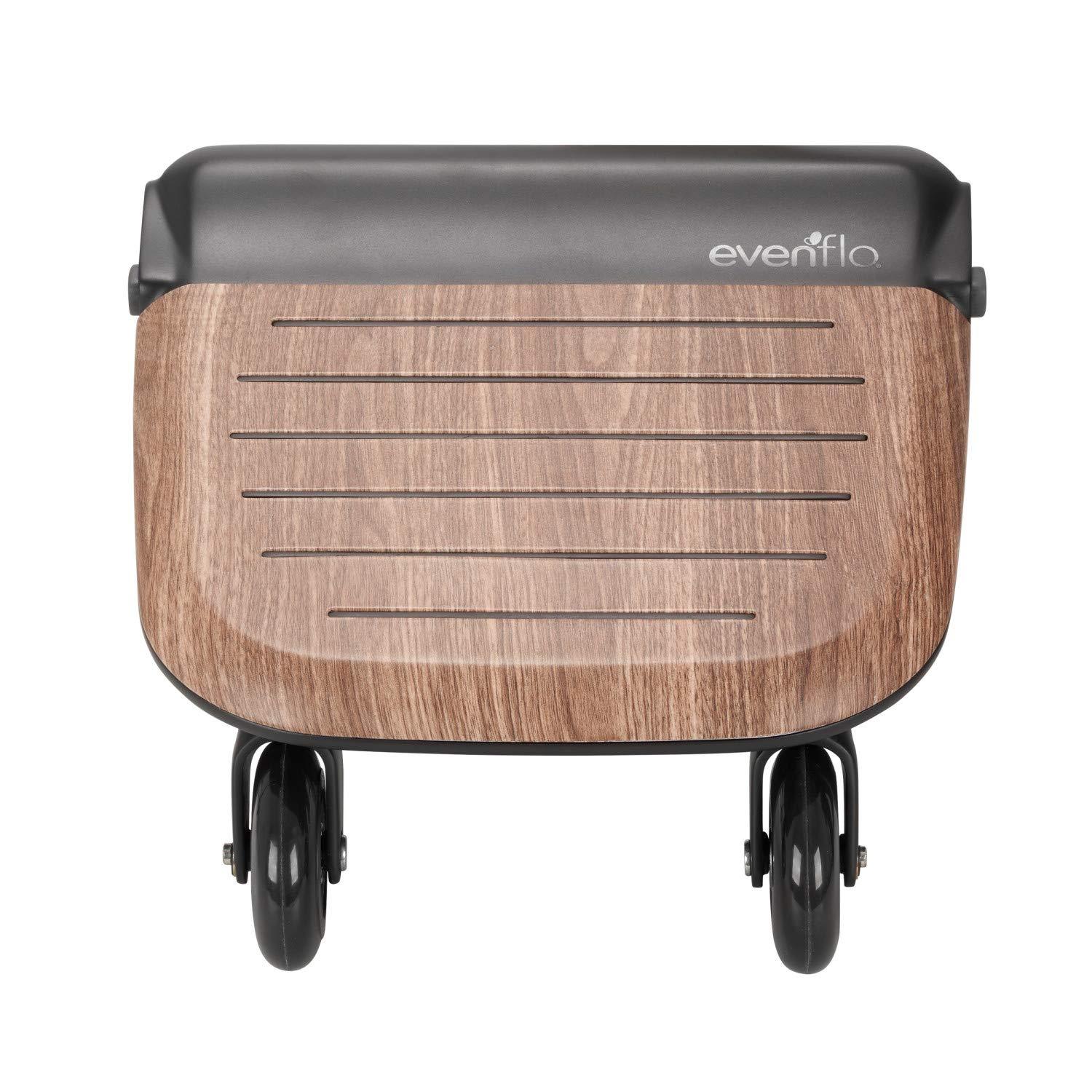 image:imageEvenflo Stroller Rider Board Convenient Riding Options NonSkid Surface SmoothRide Wheels Easy to Use Holds up to 50 Pounds No Additional Parts Needed One Size Wood GrainStroller