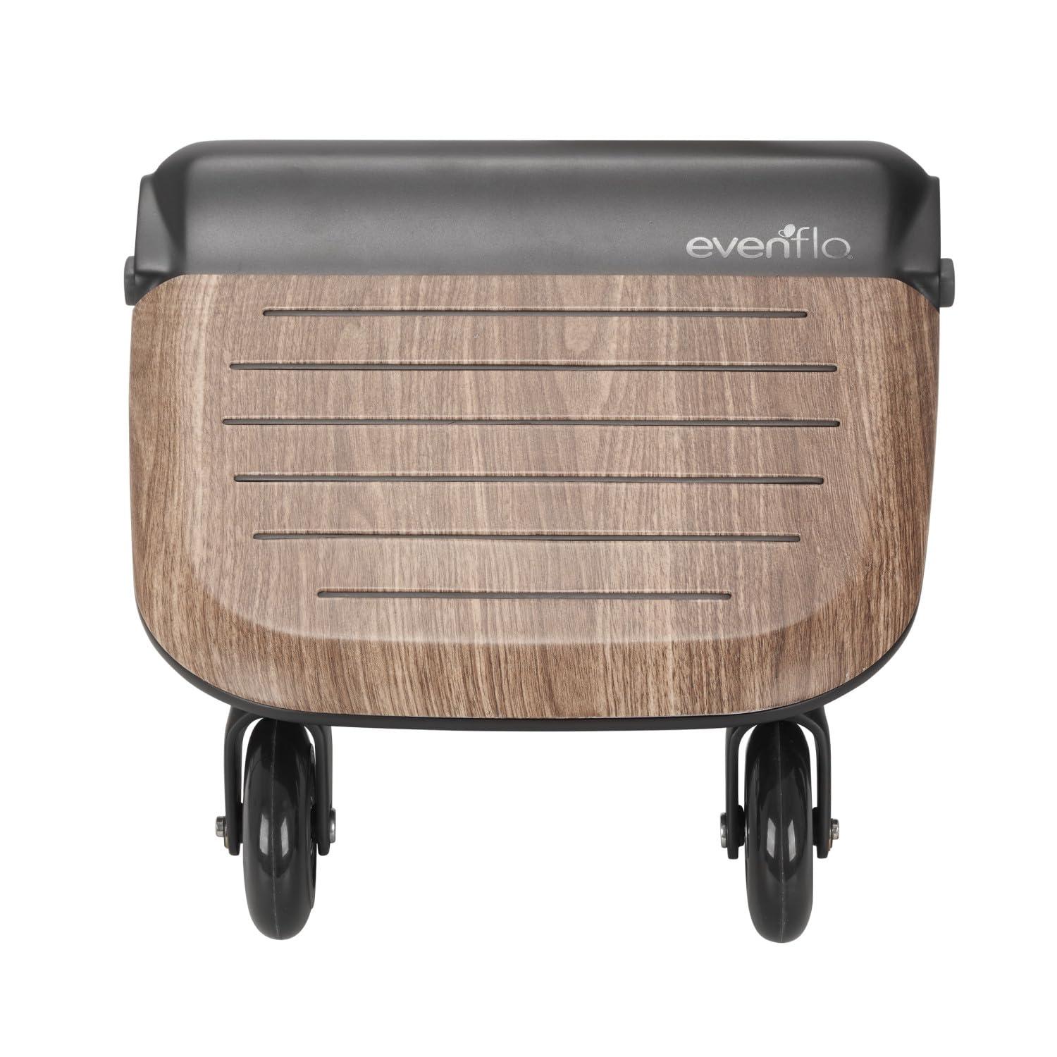 image:imageEvenflo Stroller Rider Board Convenient Riding Options NonSkid Surface SmoothRide Wheels Easy to Use Holds up to 50 Pounds No Additional Parts Needed One Size Wood GrainStroller