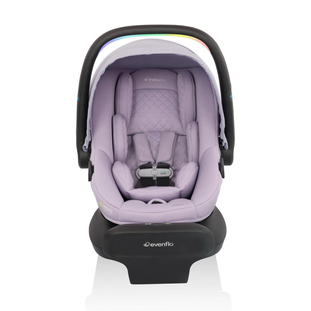 image:imageEvenflo LiteMax NXT RearFacing Lightweight Preemie and Infant Car Seat 330lbs with SensorSafe Easy Install with Base Anchor GrayAgate