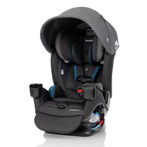 image:imageEvenflo All4Stages Slim Plus Canopy 4in1 Convertible Car Seat Baker GrayBaker Gray