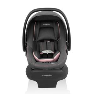 image:imageEvenflo LiteMax NXT RearFacing Lightweight Preemie and Infant Car Seat 330lbs with SensorSafe Easy Install with Base Anchor GrayPrimrose Pink