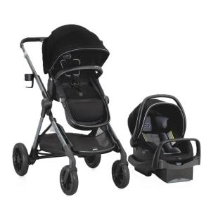 image:imageEvenflo Pivot Xpand Modular Travel System with LiteMax Infant Car Seat Ayrshire BlackAyrshire Black