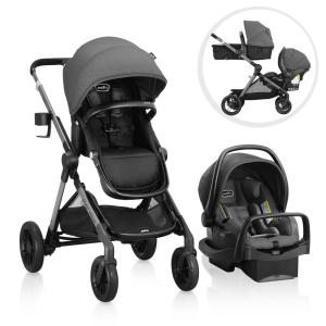 image:imageEvenflo Pivot Xpand Modular Travel System with LiteMax Infant Car Seat with AntiRebound Bar Sabino GraySabino Gray