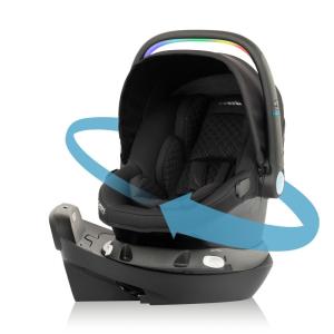 image:imageEvenflo Revolve180 LiteMax NXT Rotating RearFacing Lightweight Preemie and Infant Car Seat 330lbs with Green amp Gentle Easy Install with Base Primrose PinkJasper Black