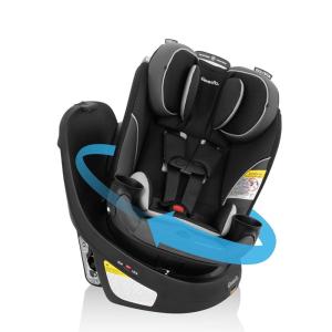 image:imageEvenflo Revolve360 Slim 2in1 Rotational Car Seat Canton BlackCanton Black