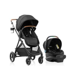 image:imageEvenflo Shyft Intuiti Travel System with Revolve180 LiteMax NXT Rotating RearFacing Lightweight Preemie and Infant Car Seat 330 lbs Black ShaleEclipse Black