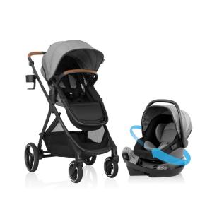 image:imageEvenflo Shyft Intuiti Travel System with Revolve180 LiteMax NXT Rotating RearFacing Lightweight Preemie and Infant Car Seat 330 lbs Black ShaleFossil Gray