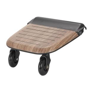 image:imageEvenflo Stroller Rider Board Convenient Riding Options NonSkid Surface SmoothRide Wheels Easy to Use Holds up to 50 Pounds No Additional Parts Needed One Size  Wood GrainStroller
