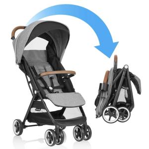 image:imageEvenflo Travel Stroller SelfFolding Lightweight Fits Baby Car Seat Gold Otto MoonstoneMoonstone