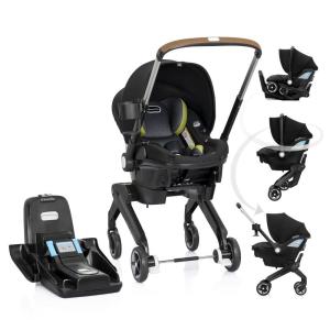 image:imageEvenflo Shyft DualRide Infant Car Seat Stroller Combo with Carryall Storage Boone GrayDurham Green