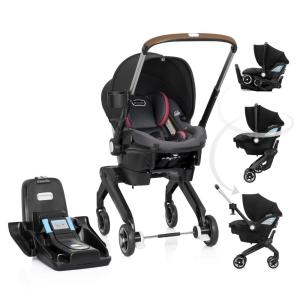 image:imageEvenflo Shyft DualRide Infant Car Seat Stroller Combo with Carryall Storage Boone GraySylva Pink