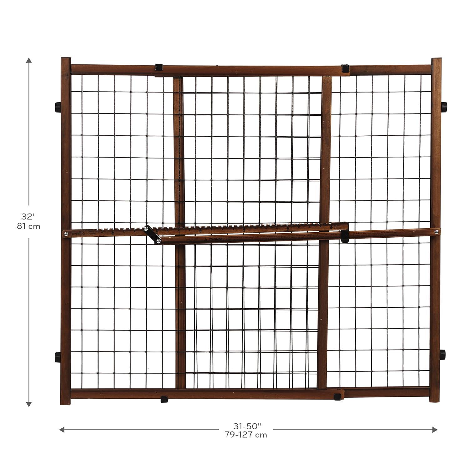 image:imageEvenflo Position amp Lock Tall and Wide Value Adjustable Baby Gate Farmhouse CollectionFarmhouse Collection