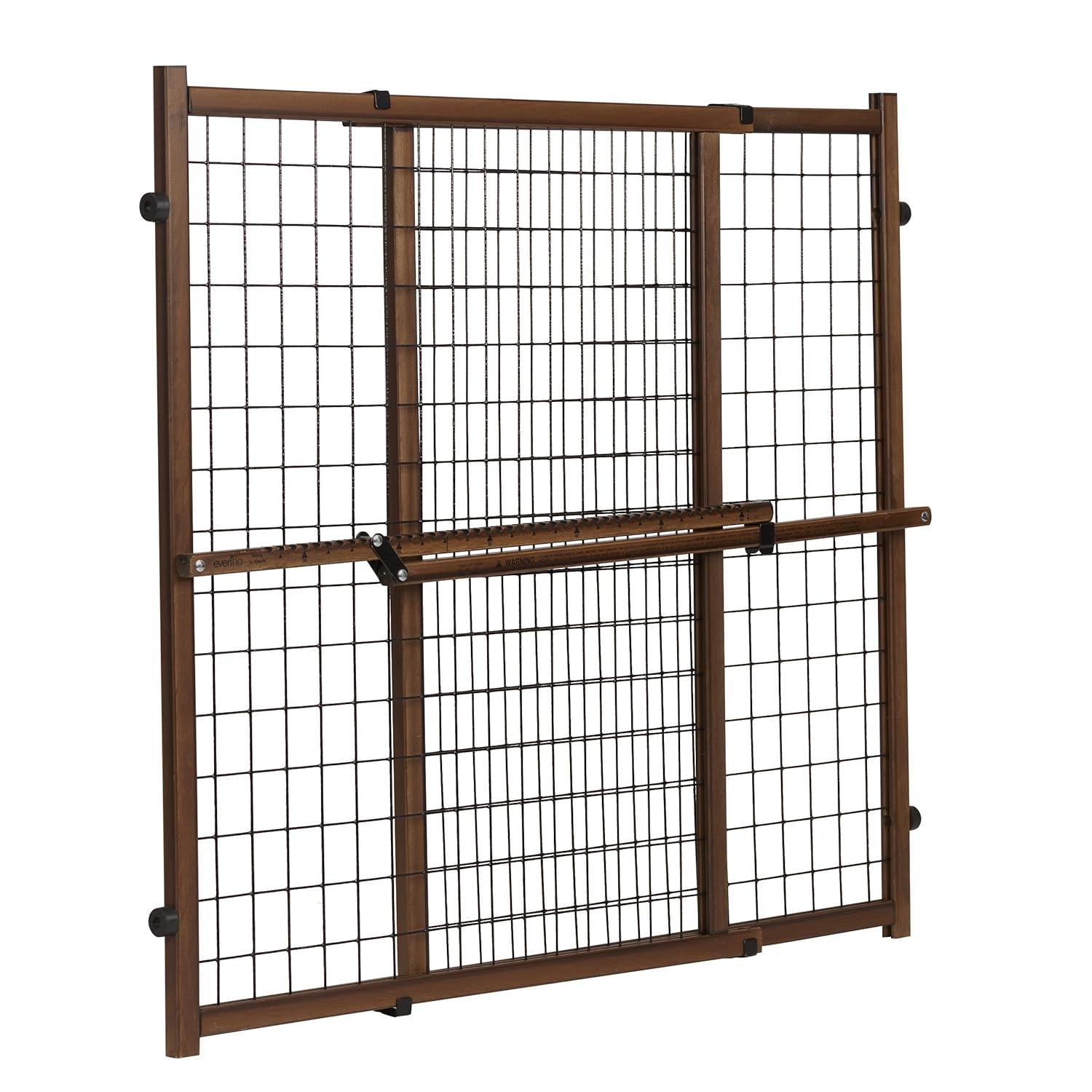 image:imageEvenflo Position amp Lock Tall and Wide Value Adjustable Baby Gate Farmhouse CollectionFarmhouse Collection