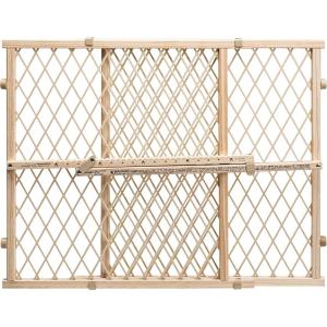 image:imageEvenflo Position amp Lock Adjustable Wood Baby Gate 4 PK Natural