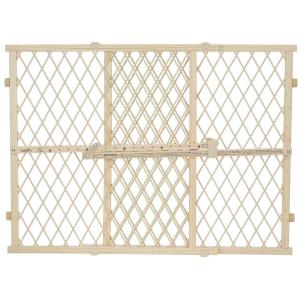 image:imagePosition amp Lock Adjustable Wood Baby Gate Farmhouse CollectionTan