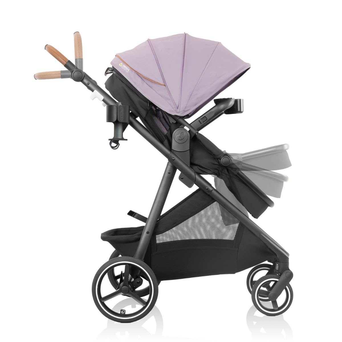 image:imageEvenflo Shyft Intuiti Travel System Featuring Revolve180 LiteMax NXT Rotating RearFacing Lightweight Preemie and Infant Car Seat with SensorySoothe 330 lbs Dubhan BlackAgate Purple