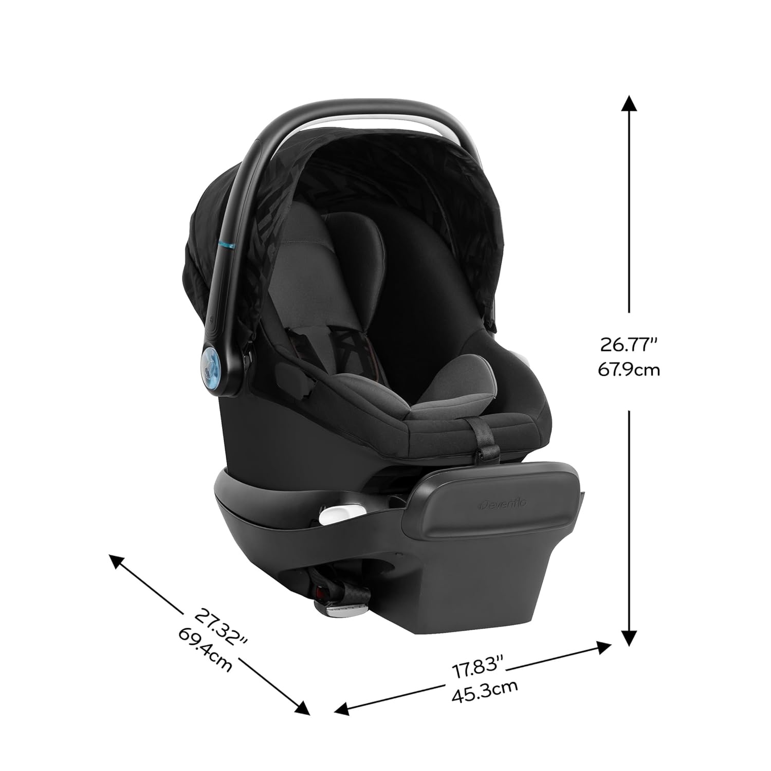 image:imageEvenflo Shyft Intuiti Travel System Featuring Revolve180 LiteMax NXT Rotating RearFacing Lightweight Preemie and Infant Car Seat with SensorySoothe 330 lbs Dubhan BlackDubhan Black