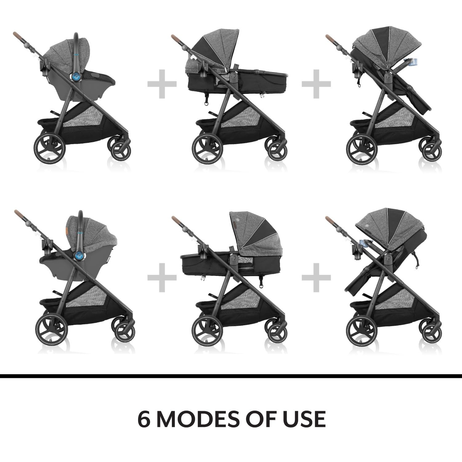 image:imageEvenflo Shyft Intuiti Travel System Featuring Revolve180 LiteMax NXT Rotating RearFacing Lightweight Preemie and Infant Car Seat with SensorySoothe 330 lbs Dubhan BlackDubhan Black