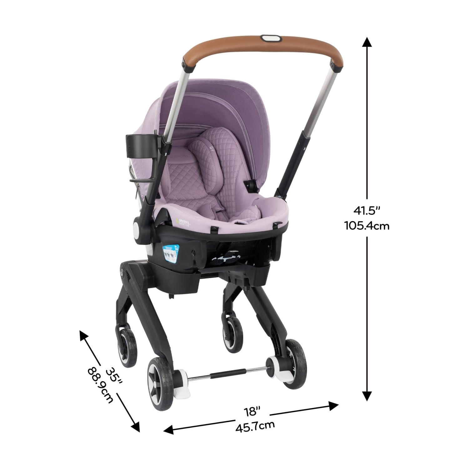 image:imageEvenflo Shyft DualRide Infant Car Seat Stroller Combo w Carryall Storage and Green amp Gentle Fabric AgateAgate
