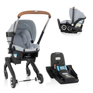 image:imageEvenflo Shyft DualRide Infant Car Seat Stroller Combo w Carryall Storage and Green amp Gentle Fabric AgateQuartz