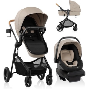 image:imageEvenflo Pivot NXT Travel System with LiteMax NXT Infant Car Seat Silverado GrayLatte Tan